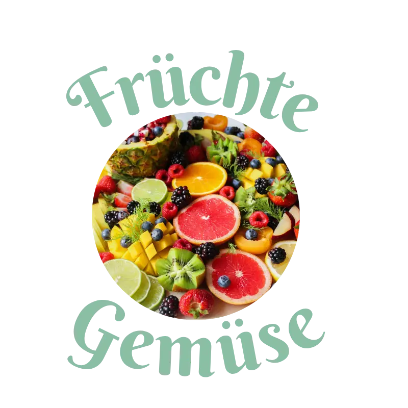 Diverse Früchte und Gempse